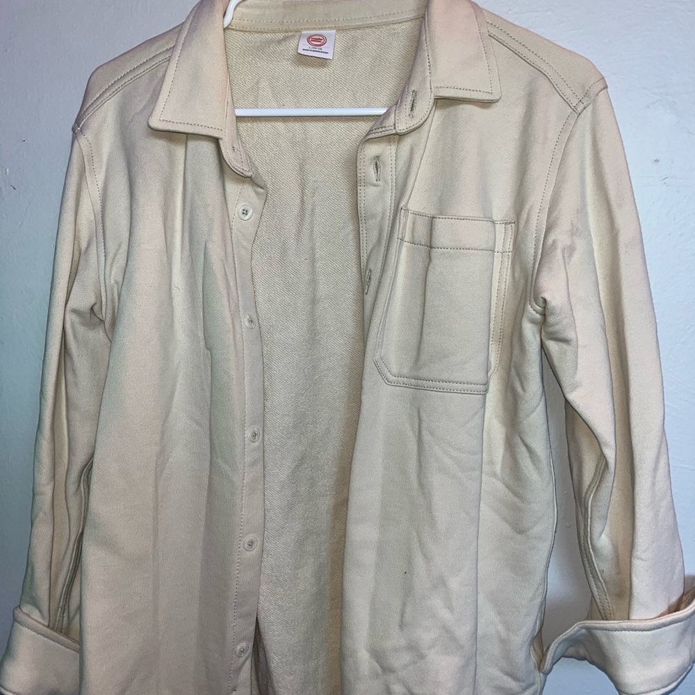 Beige Button-Up Shirt